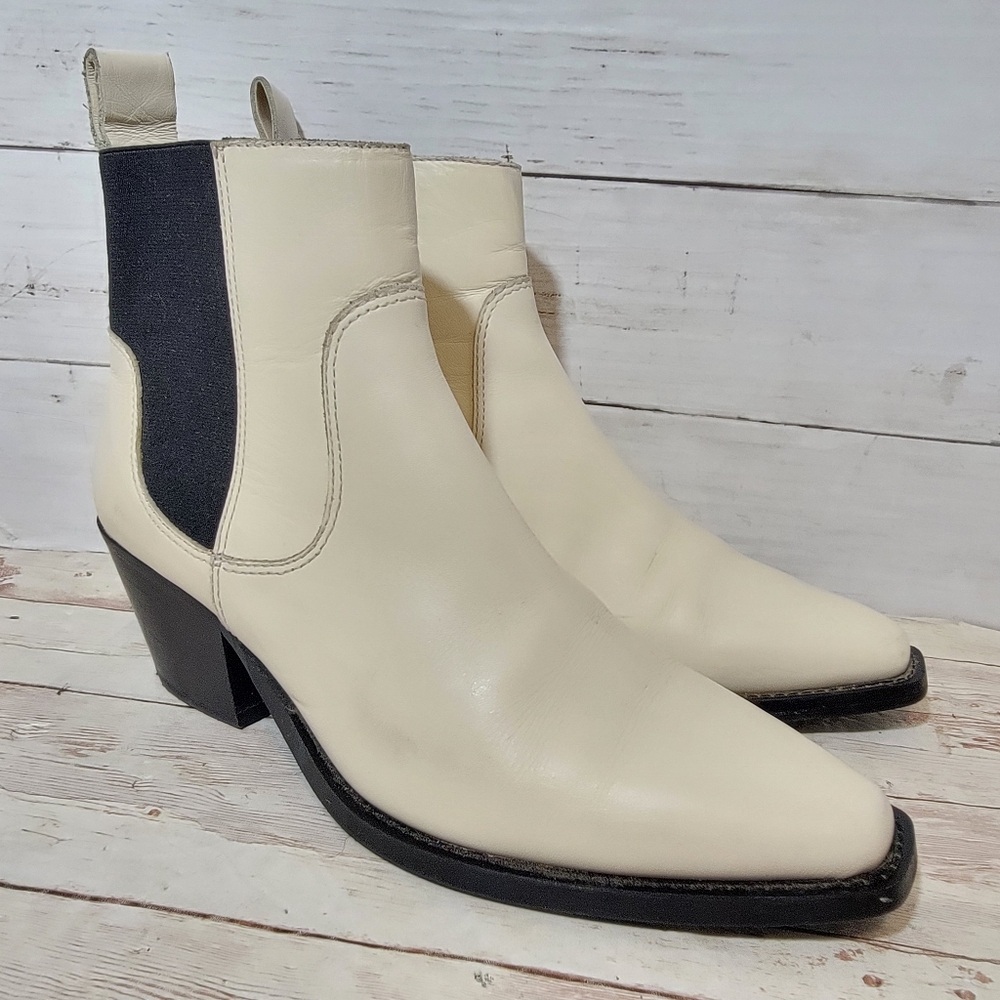 Everlane Cream and Black Ankle Boots - Picture 11 of 15